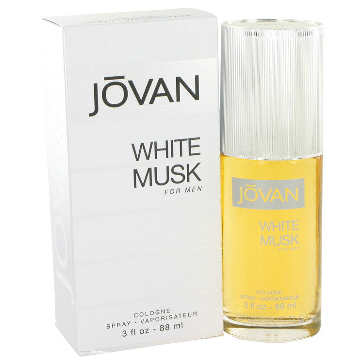 An image displaying JOVAN WHITE MUSK by Jovan Eau De Cologne Spray 3 oz for Men by Jovan