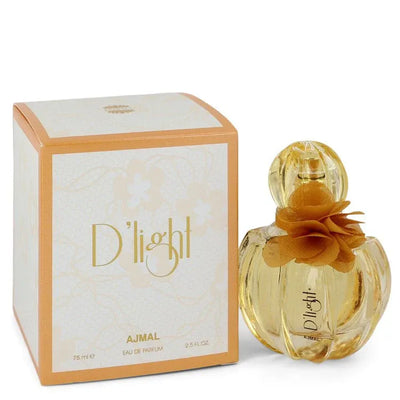 An image displaying Ajmal D'light by Ajmal Eau De Parfum Spray 2.5 oz for Women by Ajmal
