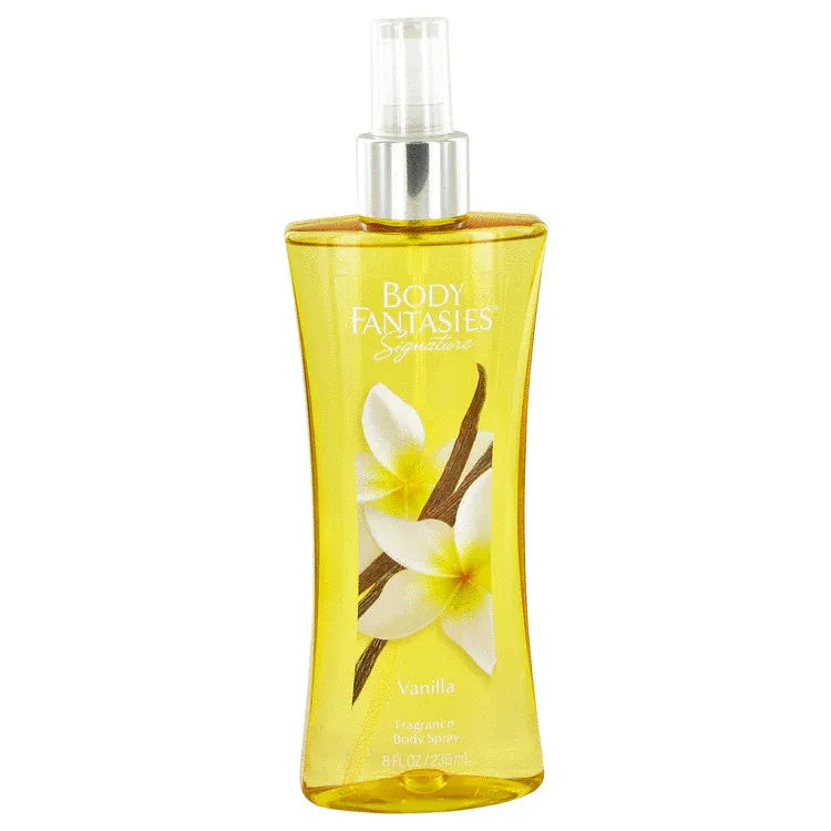 An image displaying Body Fantasies Signature Vanilla Fantasy by Parfums De Coeur Body Spray 8 oz for Women by Parfums De Coeur