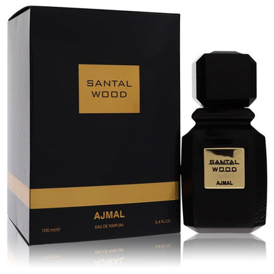 An image displaying Santal Wood by Ajmal Eau De Parfum Spray (Unisex) 3.4 oz for Women by Ajmal