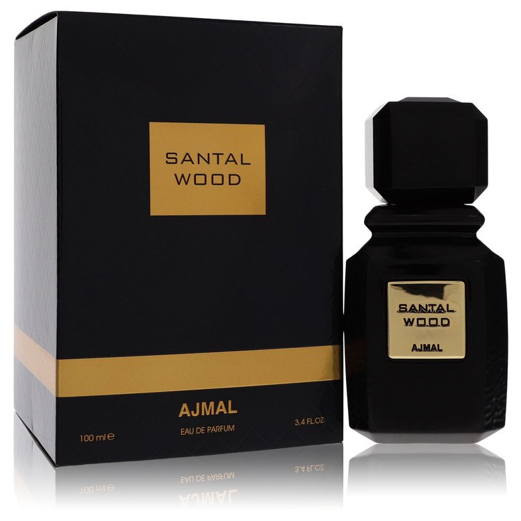 An image displaying Santal Wood by Ajmal Eau De Parfum Spray (Unisex) 3.4 oz for Women by Ajmal