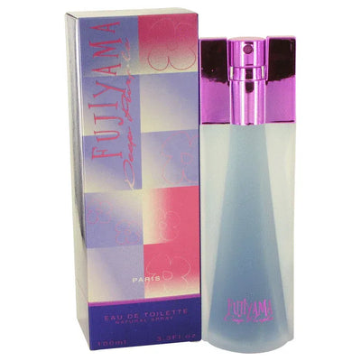 An image displaying Fujiyama Deep Purple by Succes De Paris Eau De Parfum Spray 3.4 oz for Women by Succes De Paris