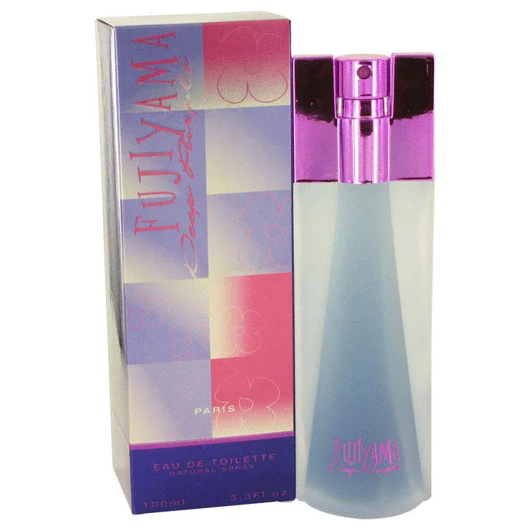 An image displaying Fujiyama Deep Purple by Succes De Paris Eau De Parfum Spray 3.4 oz for Women by Succes De Paris