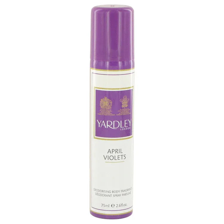 An image displaying April Violets by Yardley London Body Spray 2.6 oz for Women by Yardley London