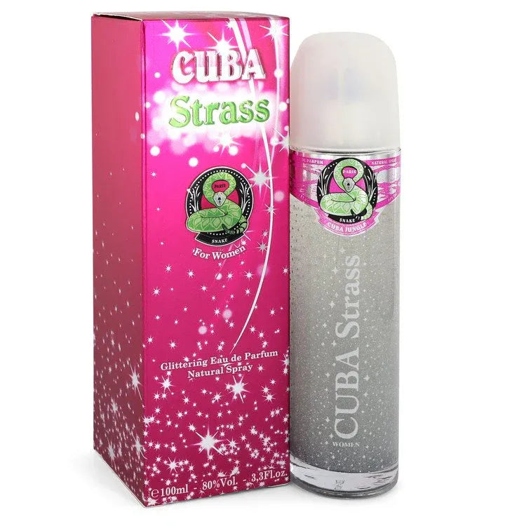 An image displaying Cuba Strass Snake by Fragluxe Eau De Parfum Spray 3.4 oz for Women by Fragluxe