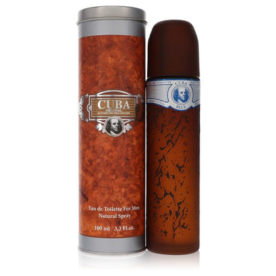 An image displaying CUBA BLUE by Fragluxe Eau De Toilette Spray for Men by Fragluxe