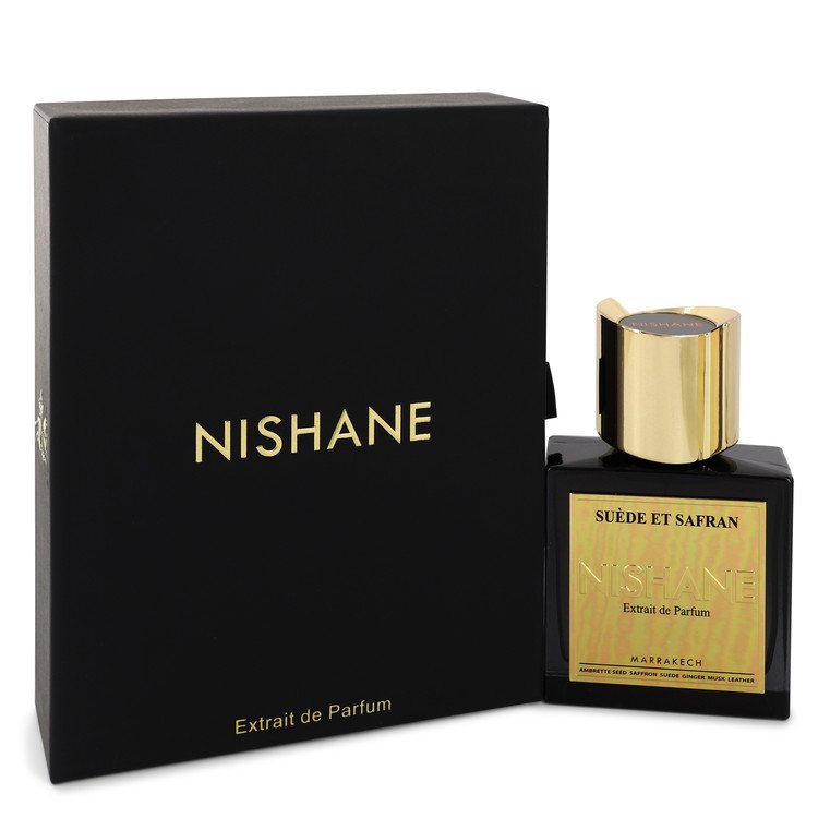 An image displaying Nishane Suede Et Saffron by Nishane Extract De Parfum Spray 1.7 oz for Women by Nishane