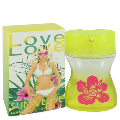 An image displaying Sun & love by Cofinluxe Eau De Toilette Spray 3.4 oz for Women by Cofinluxe