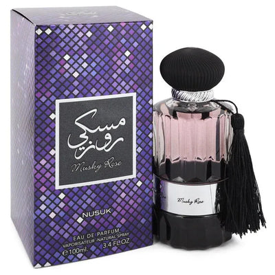 An image displaying Musky Rose by Nusuk Eau De Parfum Spray 3.4 oz for Women by Nusuk