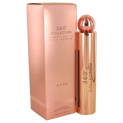 An image displaying Perry Ellis 360 Collection Rose by Perry Ellis Eau De Parfum Spray 3.4 oz for Women by Perry Ellis