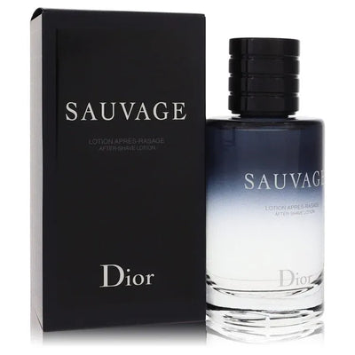 An image displaying Sauvage by Christian Dior After Shave Lotion 3.4 oz for Men by Christian Dior
