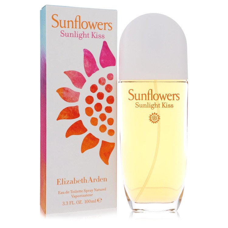 An image displaying Sunflowers Sunlight Kiss by Elizabeth Arden Eau De Toilette Spray 3.4 oz for Women by Elizabeth Arden