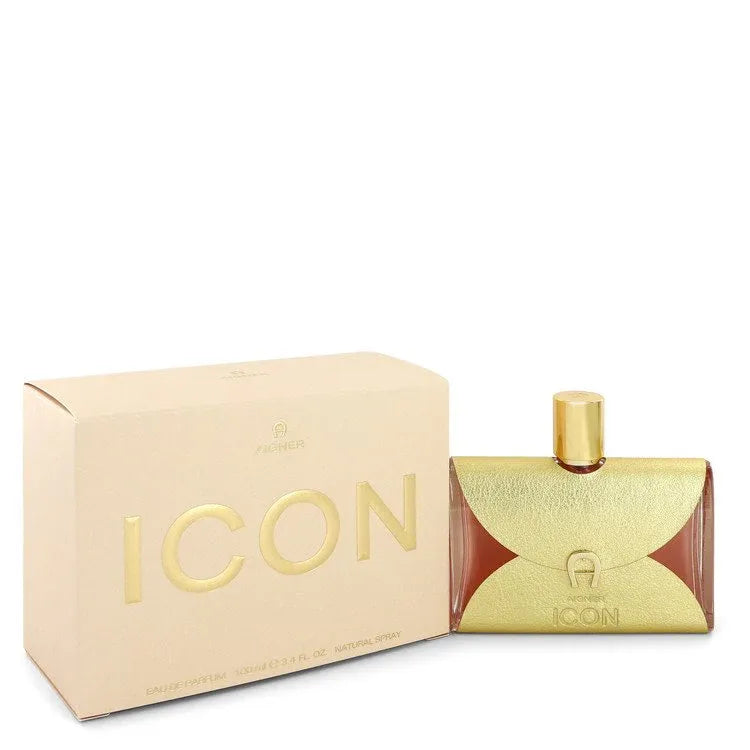 An image displaying Aigner Icon by Aigner Eau De Parfum Spray 3.4 oz for Women by Aigner