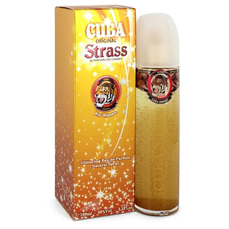An image displaying Cuba Strass Tiger by Fragluxe Eau De Parfum Spray 3.4 oz for Women by Fragluxe