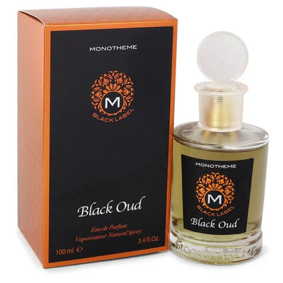 An image displaying Monotheme Black Oud by Monotheme Eau De Parfum Spray 3.4 oz for Men by Monotheme