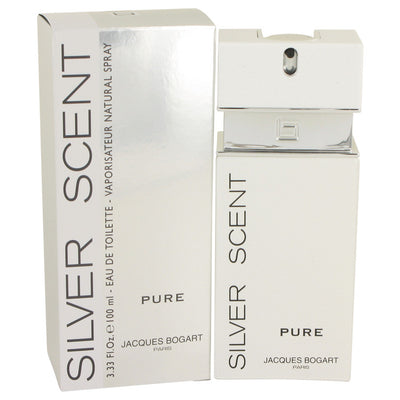 An image displaying Silver Scent Pure by Jacques Bogart Eau De Toilette Spray 3.4 oz for Men by Jacques Bogart