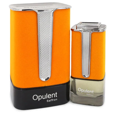 An image displaying Al Haramain Opulent Saffron by Al Haramain Eau De Parfum Spray 3.3 oz for Men by Al Haramain