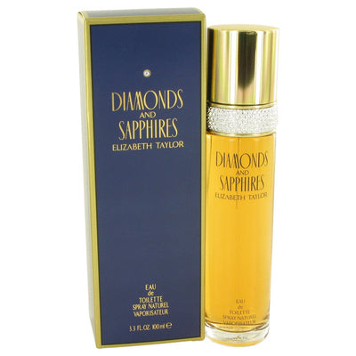 An image displaying DIAMONDS & SAPHIRES by Elizabeth Taylor Eau De Toilette Spray for Women by Elizabeth Taylor