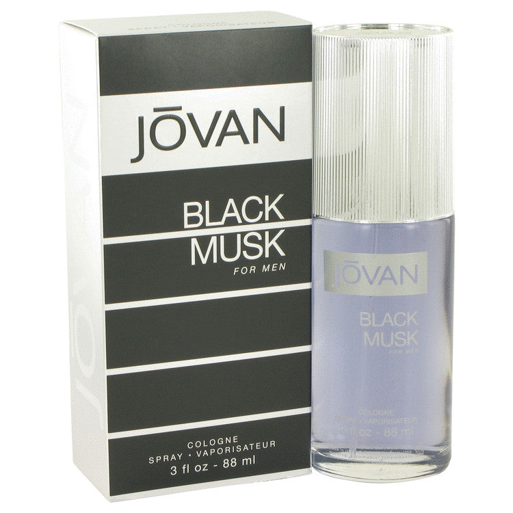 An image displaying Jovan Black Musk by Jovan Cologne Spray 3 oz for Men by Jovan
