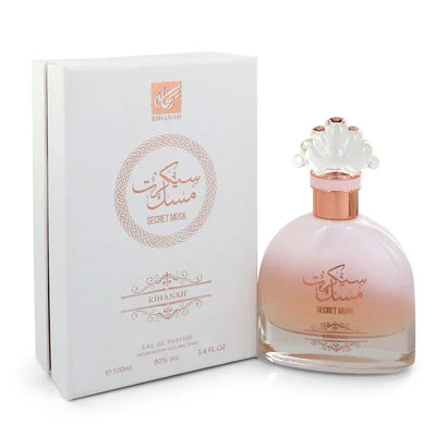 An image displaying Rihanah Secret Musk by Rihanah Eau De Parfum Spray 3.4 oz for Women by Rihanah