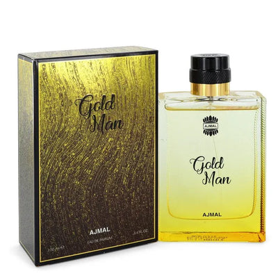 An image displaying Ajmal Gold by Ajmal Eau De Parfum Spray 3.4 oz for Men by Ajmal