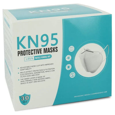 An image displaying Kn95 Mask by Kn95 Thirty (30) KN95 Masks, Adjustable Nose Clip, Soft non-woven fabric, FDA and CE Approved 1 size for Women by Kn95