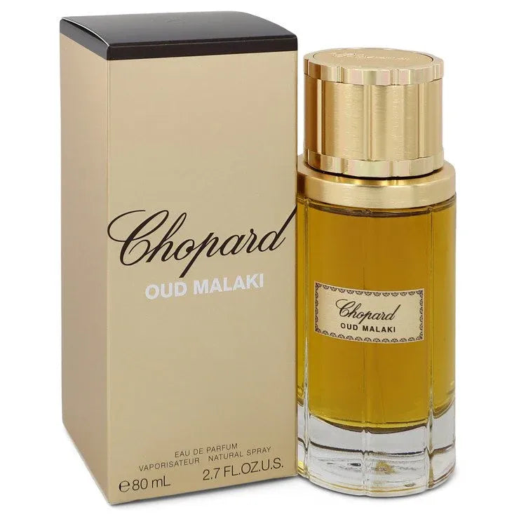 An image displaying Chopard Oud Malaki by Chopard Eau De Parfum Spray 2.7 oz for Men by Chopard