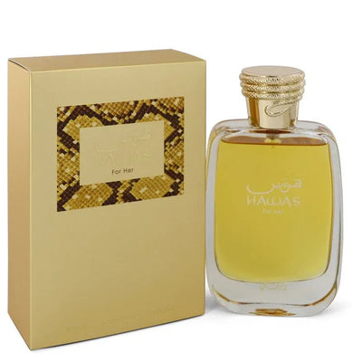 An image displaying Hawas by Rasasi Eau De Parfum Spray 3.33 oz for Women by Rasasi