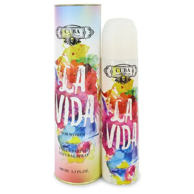 An image displaying Cuba La Vida by Cuba Eau De Parfum Spray 3.3 oz for Women by Cuba