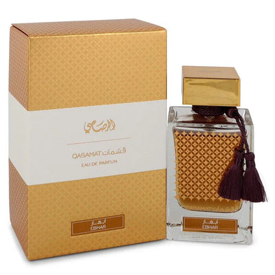 An image displaying Rasasi Qasamat Ebhar by Rasasi Eau De Parfum Spray 2.2 oz for Women by Rasasi
