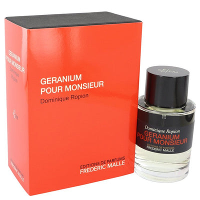 An image displaying Geranium Pour Monsieur by Frederic Malle Eau De Parfum Spray 3.4 oz for Men by Frederic Malle