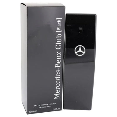 An image displaying Mercedes Benz Club Black by Mercedes Benz Eau De Toilette Spray 3.4 oz for Men by Mercedes Benz
