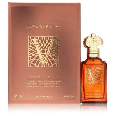 An image displaying Clive Christian V Amber Fougere by Clive Christian Eau De Parfum Spray 1.6 oz for Men by Clive Christian