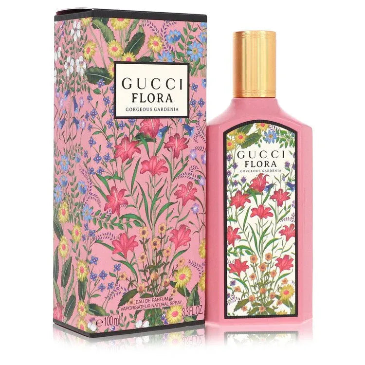 An image displaying Flora Gorgeous Gardenia by Gucci Eau De Parfum Spray 3.4 oz for Women by Gucci