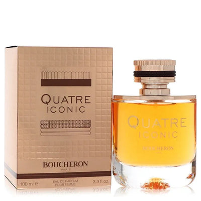 An image displaying Quatre Iconic by Boucheron Eau De Parfum Spray 3.3 oz for Women by Boucheron