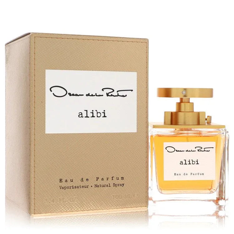 An image displaying Oscar De La Renta Alibi by Oscar De La Renta Eau De Parfum Spray 3.4 oz for Women by Oscar De La Renta