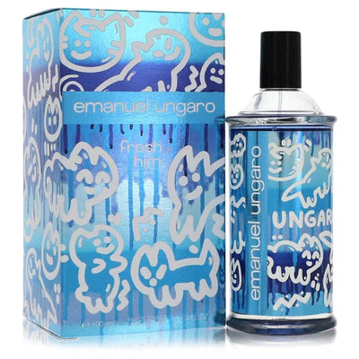 An image displaying Emanuel Ungaro Fresh For Him by Ungaro Eau De Toilette Spray 3.4 oz for Men by Ungaro