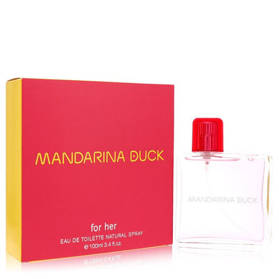 An image displaying Mandarina Duck For Her by Mandarina Duck Eau De Toilette Spray 3.4 oz for Women by Mandarina Duck