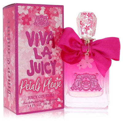 An image displaying Viva La Juicy Petals Please by Juicy Couture Eau De Parfum Spray 3.4 oz for Women by Juicy Couture
