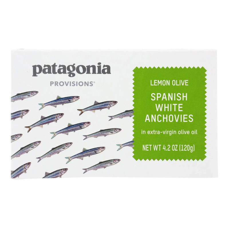 An image displaying Patagonia Provisions - Anchovies Lemon Olive Oil - Case Of 10-4.2 Ounce by Patagonia