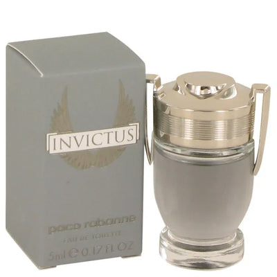 An image displaying Invictus by Paco Rabanne Mini EDT .17 oz for Men by Paco Rabanne
