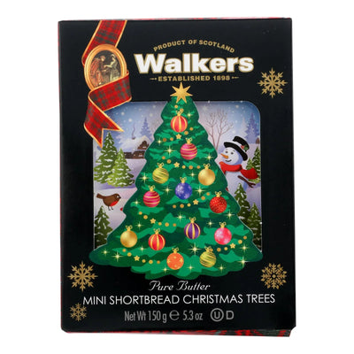 An image displaying Walkers Pure Butter Mini Christmas Trees Shortbread - Case Of 10 - 5.3 Oz by Walkers Shortbread