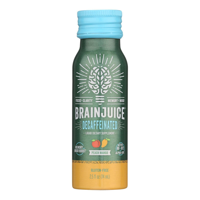 Brain Juice - Brain Juce Decaf Peach Mango - Case Of 12 - 2.5 Ounce