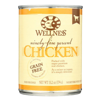 An image displaying Wellness Dog Canned Food - 95% Chicken - Case Of 12 - 13.2 Ounce. by Wellness Pet Products