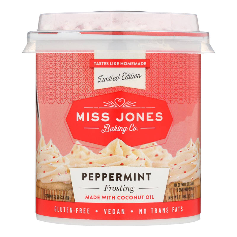 An image displaying Miss Jones Baking Co - Frosting Peppermint - Case Of 6 - 11.98 Oz by Miss Jones Baking Co