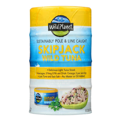 An image displaying Wild Planet - Tuna Wild Skipjack - Case Of 12-4/5 Oz by Wild Planet