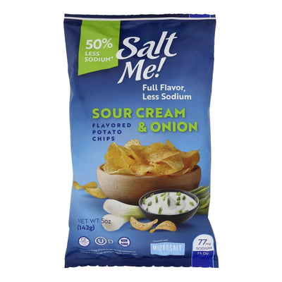 An image displaying Saltme! - Potato Chips Sr Cream Onion - Case Of 12-5 Ounce by Saltme!