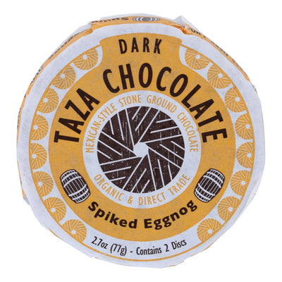 An image displaying Taza Chocolate - Chocolate Disk Spk Eggnog - Case Of 12 - 2.7 Ounce by Taza Chocolate