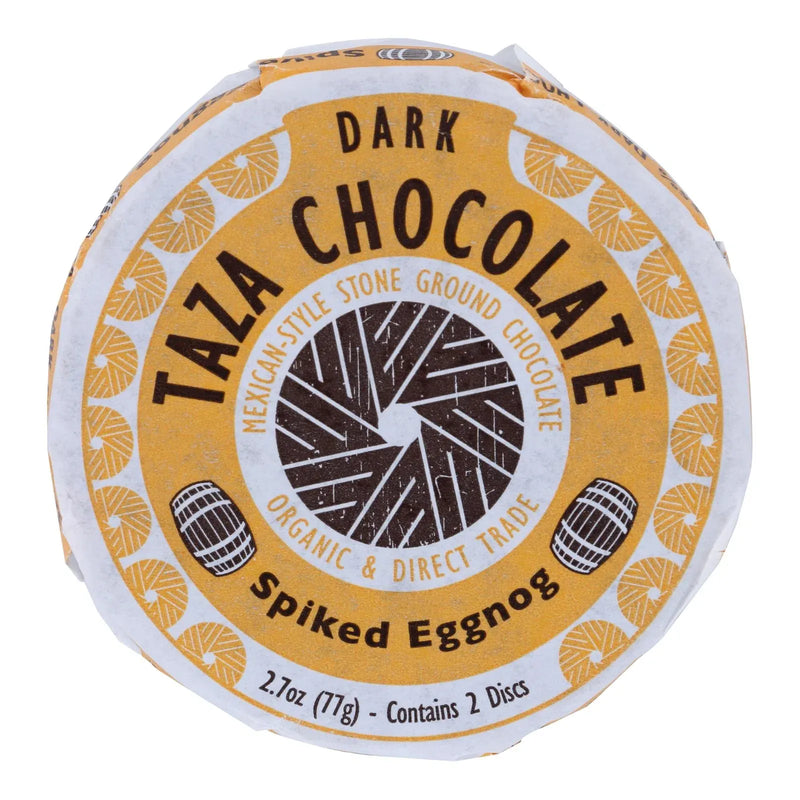 An image displaying Taza Chocolate - Chocolate Disk Spk Eggnog - Case Of 12 - 2.7 Ounce by Taza Chocolate
