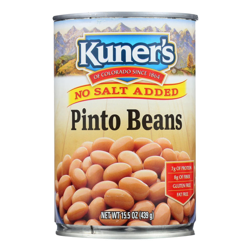 Kuner - Pinto Beans - No Salt Added - Case Of 12 - 15 Ounce